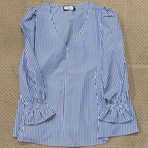 Tuckernuck Blue and White Striped Blouse
